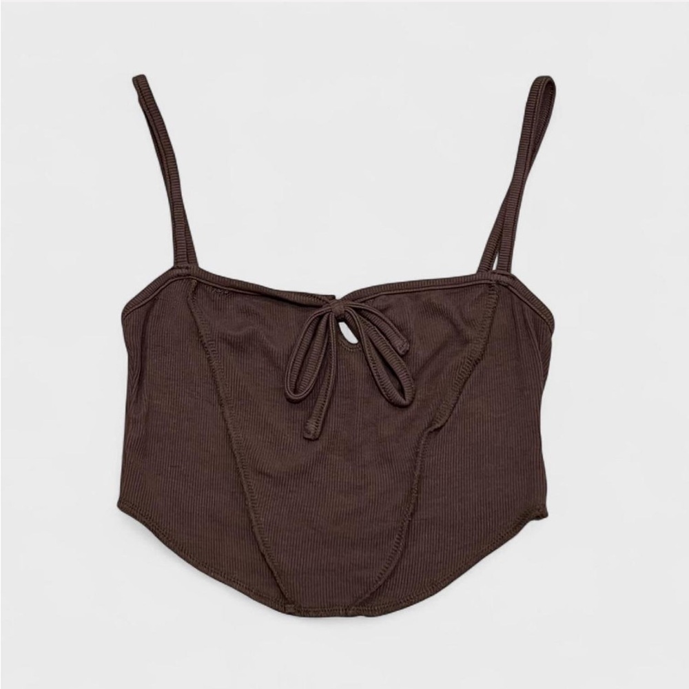 Princess Polly Brown Camisole Crop Tank Top